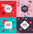 memphis geometric background vector image