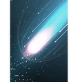 abstract bright background with flying comet vector image vector image