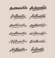 authentic vintage hand lettering typography vector image vector image