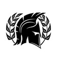 black spartan helmet vector image vector image