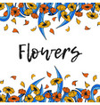 collection six object of flowers bright vector image vector image