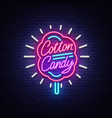 cotton candy neon sign logo vector image