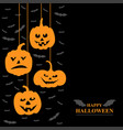 halloween funny horror pumpkins and vampires vector image