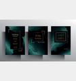 design template wedding invitation card set hand vector image