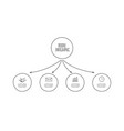 doodle infographic circle with 4 options hand vector image