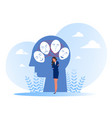 imposter syndrome masks with happy or sad vector image vector image