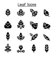 leaf icon set vector image