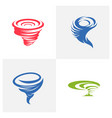 set tornado logo template creative twister vector image