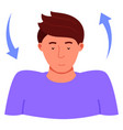 shoulder shrugging exercise neck tension vector image