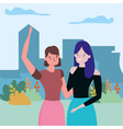 women friends design vector image
