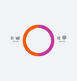 infographics template 2 options with circle vector image