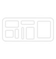 set of rectangle rope frames for photo in retro vector image vector image