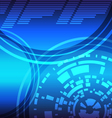 blue circle and rectangle equalizer sound bar vector image vector image