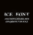 ice font collection vector image