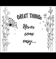 hand drawn of wild flowers on white background vector image