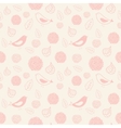 pink seamless pattern with birds and flowers vector image vector image