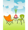 retro outdoor patio vector image