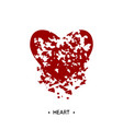 a broken heart vector image vector image