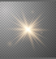 golden shining sun vector image