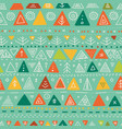 seamless pattern with ethnic tribal boho triangle vector image vector image