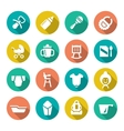 set flat icons of newborn baby vector image