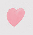 hand painted watercoloour heart on a grunge vector image