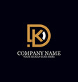 letter dk monogram logo inspiration great vector image
