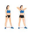 woman doing upright row home workout exercise vector image vector image