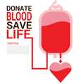 Donate - Save Life Banner World Blood Donor Day Vector Image