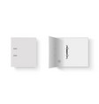 3d opened and closed realistic white blank vector image