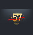 57th year anniversary background vector image