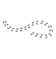 bunny pawprints rabbit paw silhouettes stamps vector image vector image