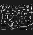 hand drawn set elements for concept design vector image