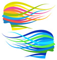 woman with flowing long hair vector image vector image