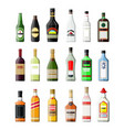 alcohol drinks collection vector image vector image