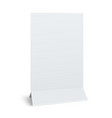 blank paper table card isolated on white vector image