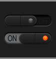 On and off icons toggle switch interface buttons Vector Image