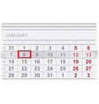 calendar design vector image