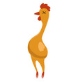 dog chewing toy icon plastic cartoon chicken vector image