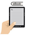 portable modern tablet e-book reader vector image vector image