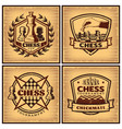 vintage chess tournament posters vector image vector image