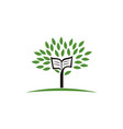 Book with tree logo design symbol template Vector Image