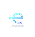 logo e letter line design vector image