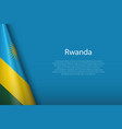 national flag rwanda isolated on background vector image vector image