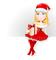 christmas girl vector image