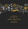 greeting merry christmas poster vector image