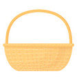 easter basket icon cartoon woven decorative vector image vector image