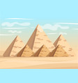 giza pyramid complex egyptian pyramids daytime vector image