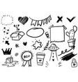 hand drawn set elements for concept design vector image