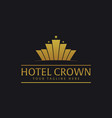 crown hotel logo and emblem vector image